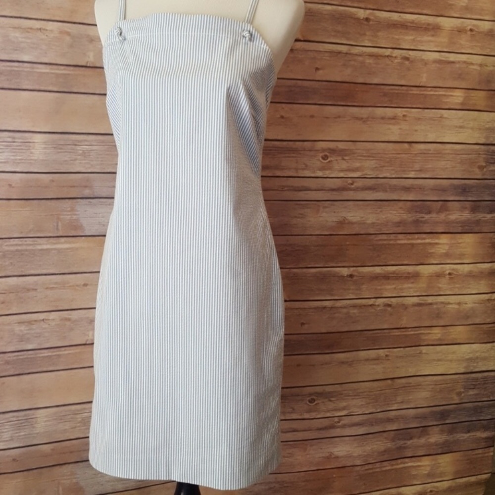 Ann Taylor Loft Stretch Seersucker Dress Last chnc